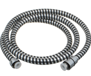 Шланг д/душа MELODIA BLACK SILVER 1/2"*1/2" конус ПВХ d14мм, L150см MKP20383P_sb