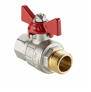 Кран шаровой BASE-ГОСТ полнопроходной бабочка ВН DN15 PN40 1/2" VALTEC